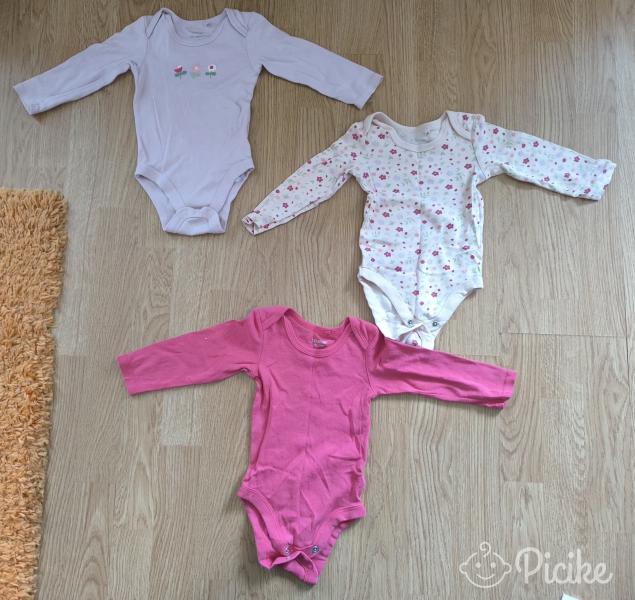 74/80-as kislány hosszú ujjú body csomag