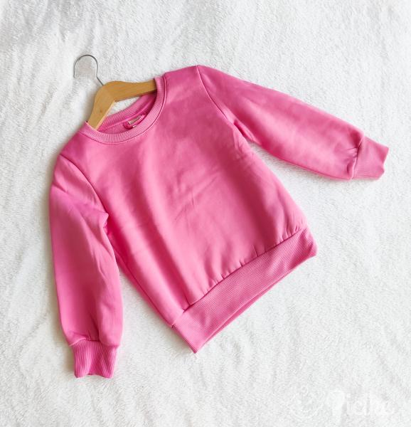 Rózsaszín bélelt pulóver 104
