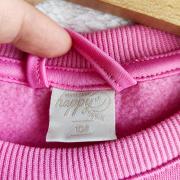 Rózsaszín bélelt pulóver 104