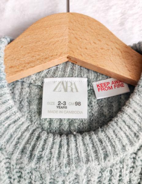 Menta színű kötött pulóver