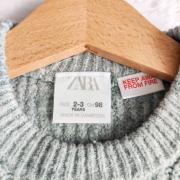 Menta színű kötött pulóver