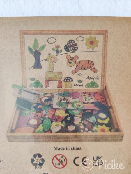 Új Mágneses kirakós játék+kréta+filc