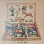 Új Mágneses kirakós játék+kréta+filc