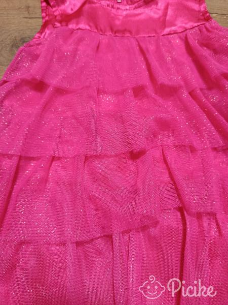 Rózsaszín fodros kisruha