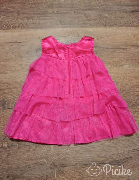 Rózsaszín fodros kisruha