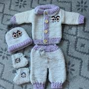 Kötött babaruha szett