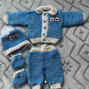 Kötött babaruha szett