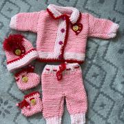 Kötött babaruha szett