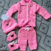 Kötött babaruha szett