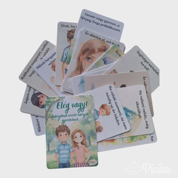 Önbizalmat erősítő kártyák gyerekeknek – Elég vagy!