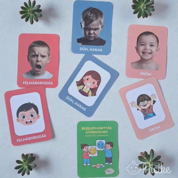 Érzelem kártyák gyerekeknek – érzelmi intelligencia fejlesztő játék