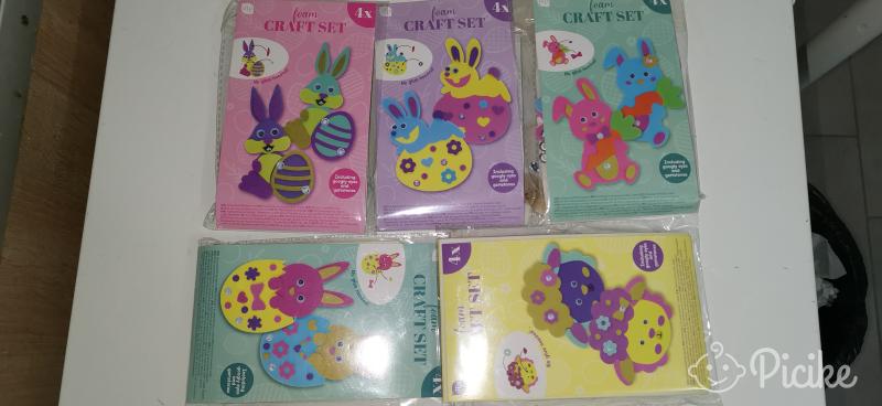 Kreatív játék csomag, húsvéti jellegű, 5 csomag, minden csomagban 4 db figura