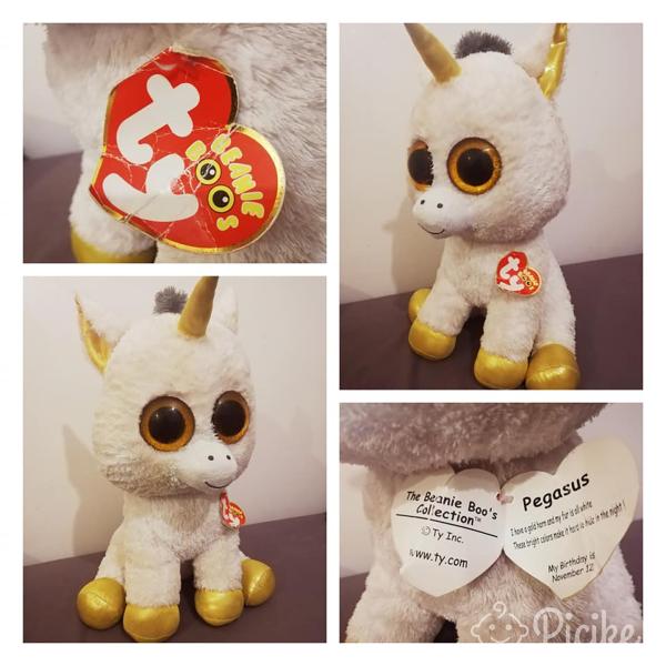 Hatalmas Ty Beanie Boos Pegasus / Unikornis 45cm