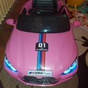 Rózsaszín BMW Gyermek Elektromos Kocsi